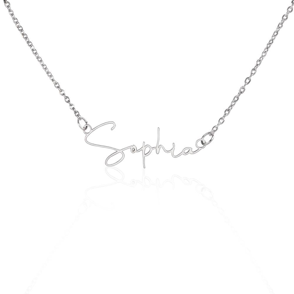 The Best Gift Idea For Mom: Personalized Signature Style Name Necklace - Unique To My Mom Birthday, Mother’s Day, Valentine’s Day, Christmas Gift Ideas, Poem Message Card Pendant Jewelry For Her, is the perfect gift to delight your mother.