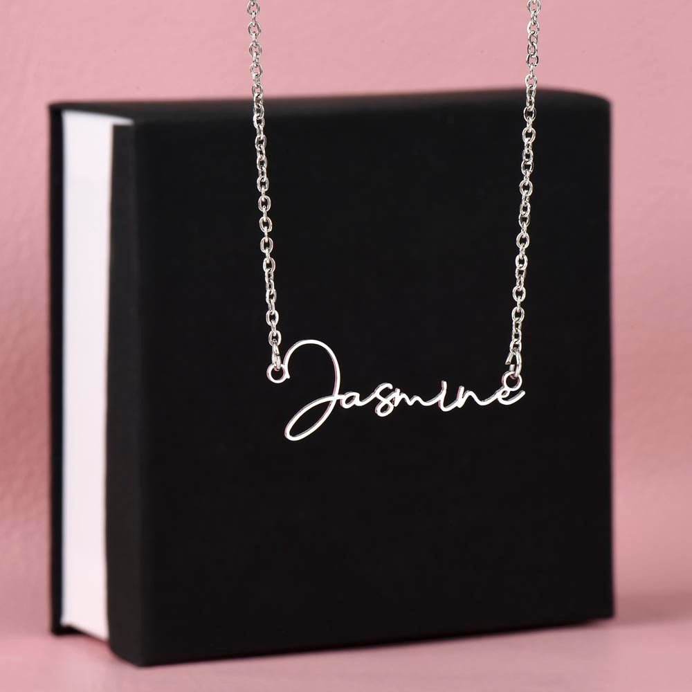 The Best Gift Idea For Mom: Personalized Signature Style Name Necklace - Unique To My Mom Birthday, Mother’s Day, Valentine’s Day, Christmas Gift Ideas, Poem Message Card Pendant Jewelry For Her, is the perfect gift to delight your mother.