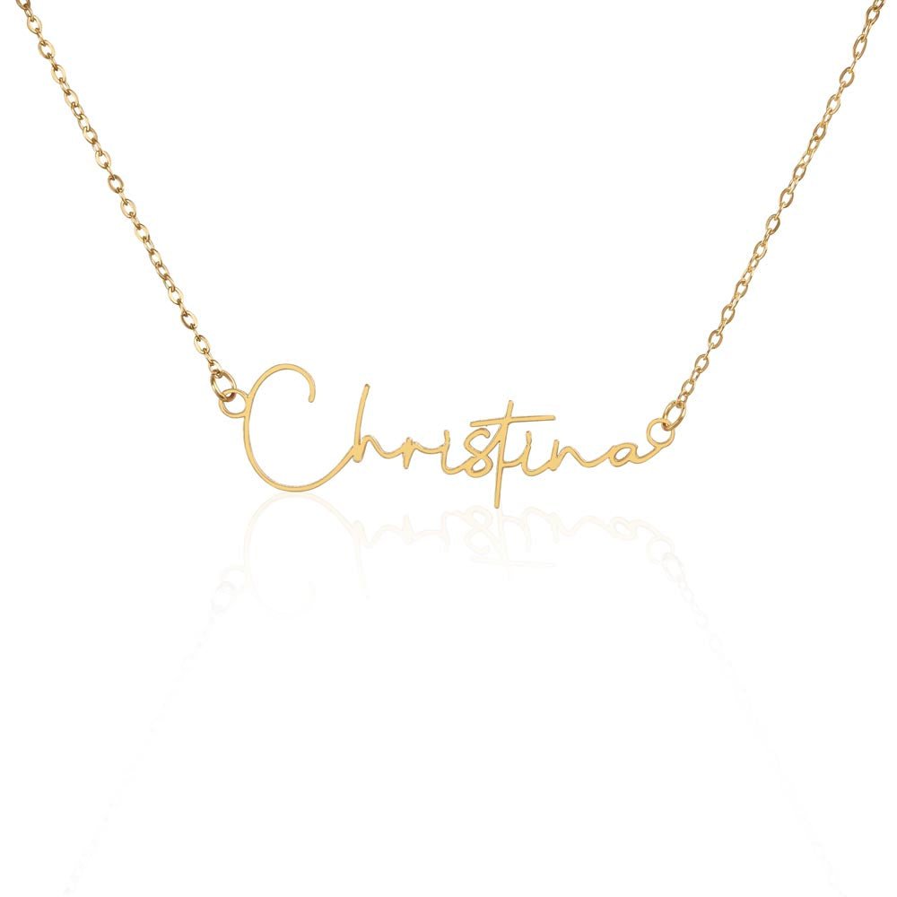 The Best Gift Idea For Mom: Personalized Signature Style Name Necklace - Unique To My Mom Birthday, Mother’s Day, Valentine’s Day, Christmas Gift Ideas, Poem Message Card Pendant Jewelry For Her, is the perfect gift to delight your mother.