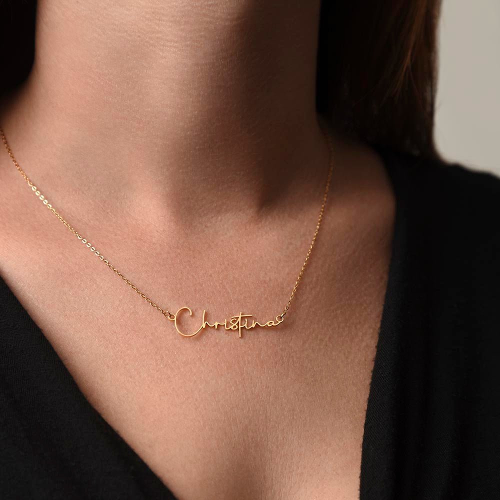 The Best Gift Idea For Mom: Personalized Signature Style Name Necklace - Unique To My Mom Birthday, Mother’s Day, Valentine’s Day, Christmas Gift Ideas, Poem Message Card Pendant Jewelry For Her, is the perfect gift to delight your mother.