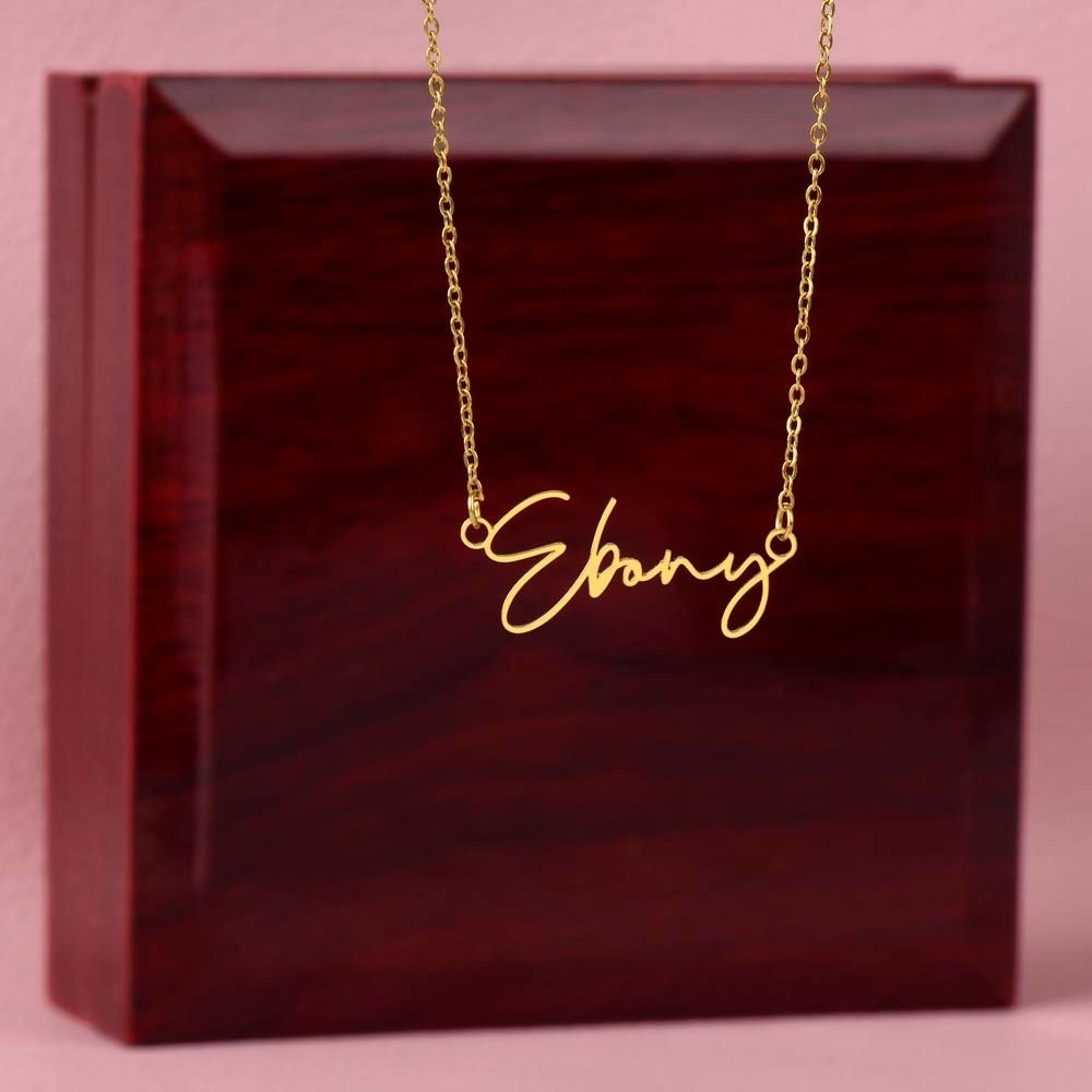 The Best Gift Idea For Mom: Personalized Signature Style Name Necklace - Unique To My Mom Birthday, Mother’s Day, Valentine’s Day, Christmas Gift Ideas, Poem Message Card Pendant Jewelry For Her, is the perfect gift to delight your mother.