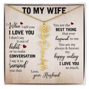 Necklace Gift for Wife - Custom Message Card Jewelry - Jewelry Inns