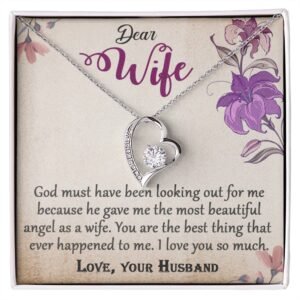 To My Wife Forever Love Necklace Jewelry Gift #e325