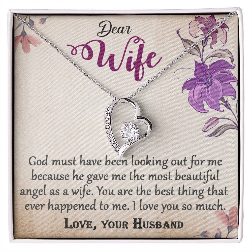 To My Wife Forever Love Necklace Jewelry Gift #e325