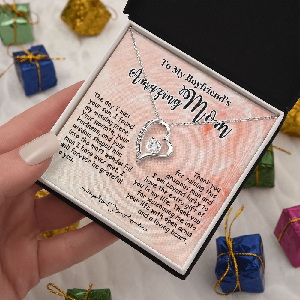 Gifts for Boyfriend's Mom, To My Boyfriends Mom Necklace, Boyfriend's Mom Gifts #e248 - Image 2