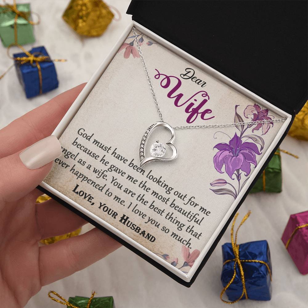 To My Wife Forever Love Necklace Jewelry Gift #e325 - Image 3