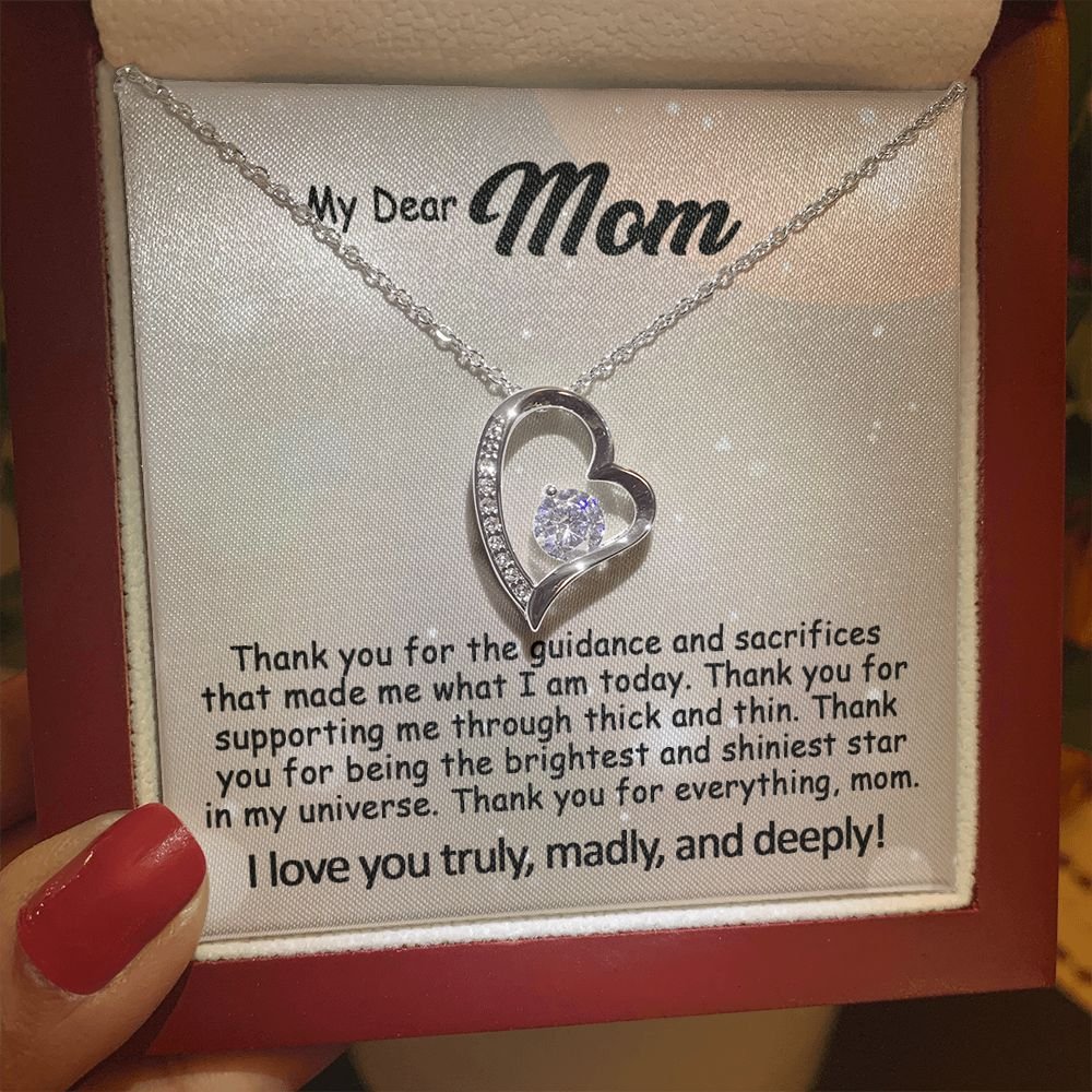 Mom Necklace: To My Mom Presents, Mother's Day Birthday Gift Ideas From Daughter & Son, Poem Message Card Forever Love Pendant Jewelry #e241b - Image 13