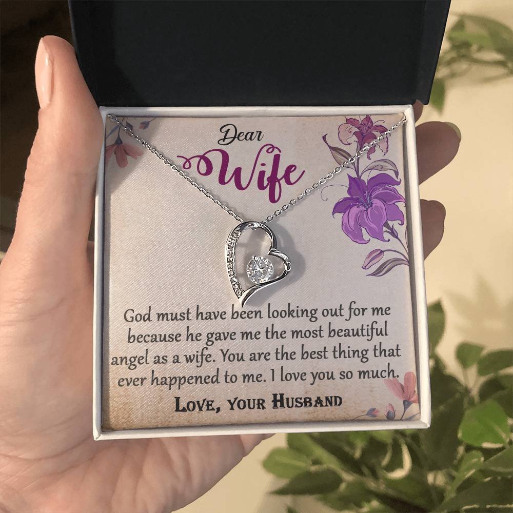To My Wife Forever Love Necklace Jewelry Gift #e325 - Image 2
