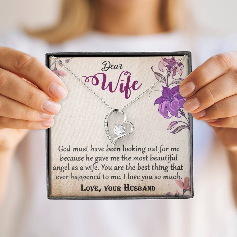 To My Wife Forever Love Necklace Jewelry Gift #e325 - Image 9
