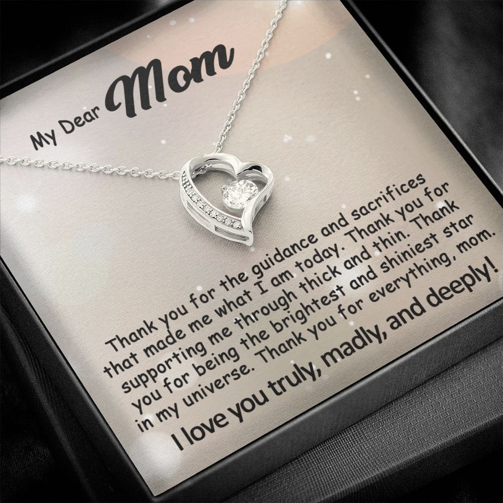 Mom Necklace: To My Mom Presents, Mother's Day Birthday Gift Ideas From Daughter & Son, Poem Message Card Forever Love Pendant Jewelry #e241b - Image 7