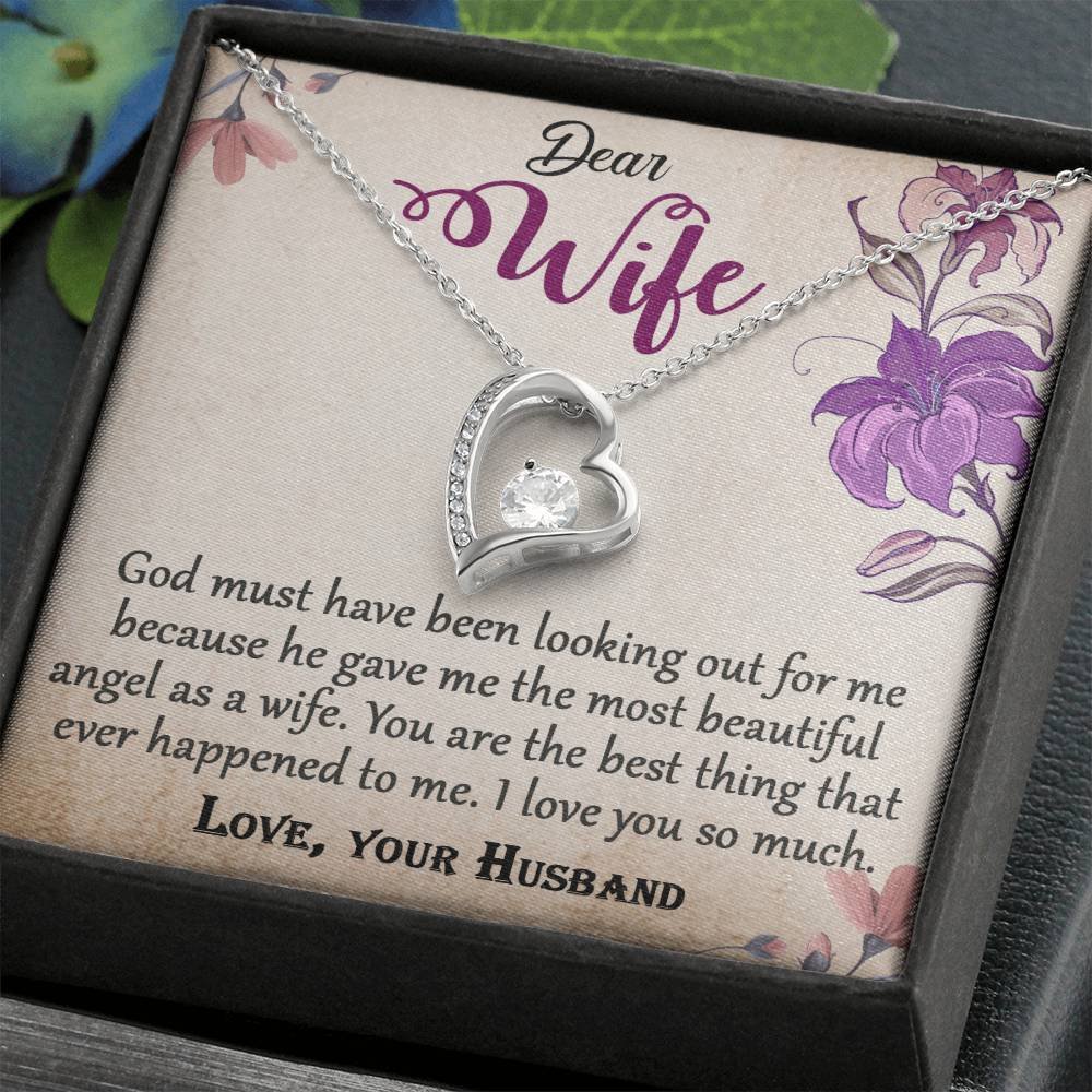To My Wife Forever Love Necklace Jewelry Gift #e325 - Image 4