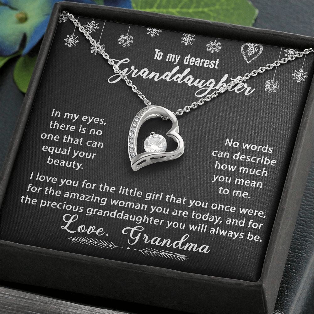 To My Granddaughter Necklace Gift - In my eyes - Forever Love #e169 - Image 5