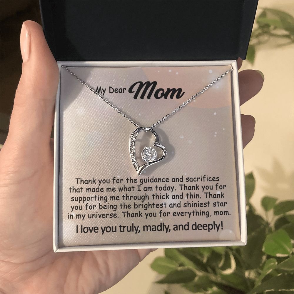Mom Necklace: To My Mom Presents, Mother's Day Birthday Gift Ideas From Daughter & Son, Poem Message Card Forever Love Pendant Jewelry #e241b - Image 9