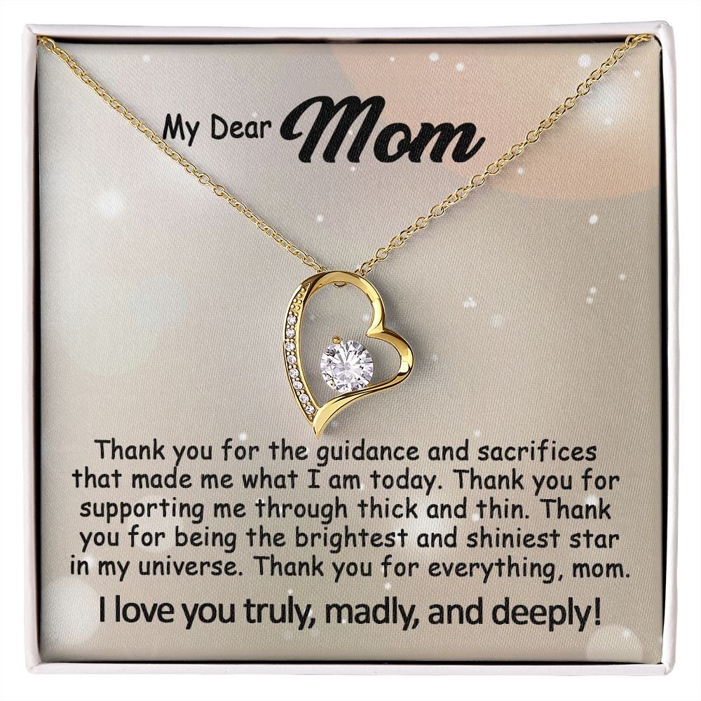 Mom Necklace: To My Mom Presents, Mother's Day Birthday Gift Ideas From Daughter & Son, Poem Message Card Forever Love Pendant Jewelry #e241b - Image 6