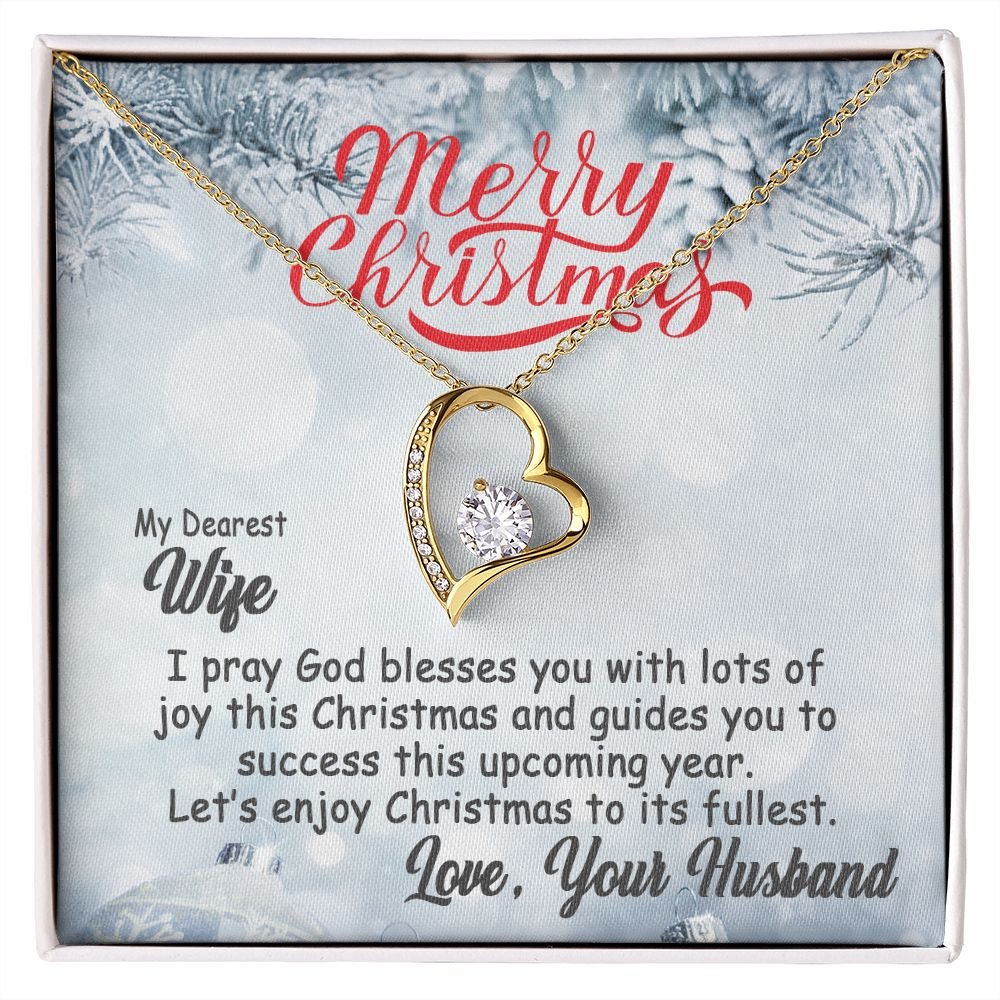 Personalized To My Wife Forever Love Necklace From Husband- Merry Christmas #e200 - Image 7