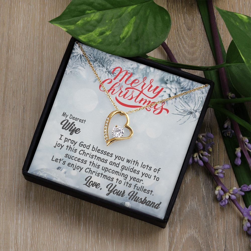 Personalized To My Wife Forever Love Necklace From Husband- Merry Christmas #e200 - Image 8