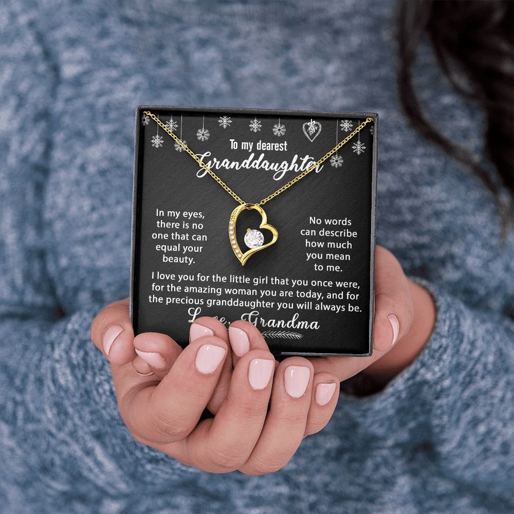 To My Granddaughter Necklace Gift - In my eyes - Forever Love #e169 - Image 11