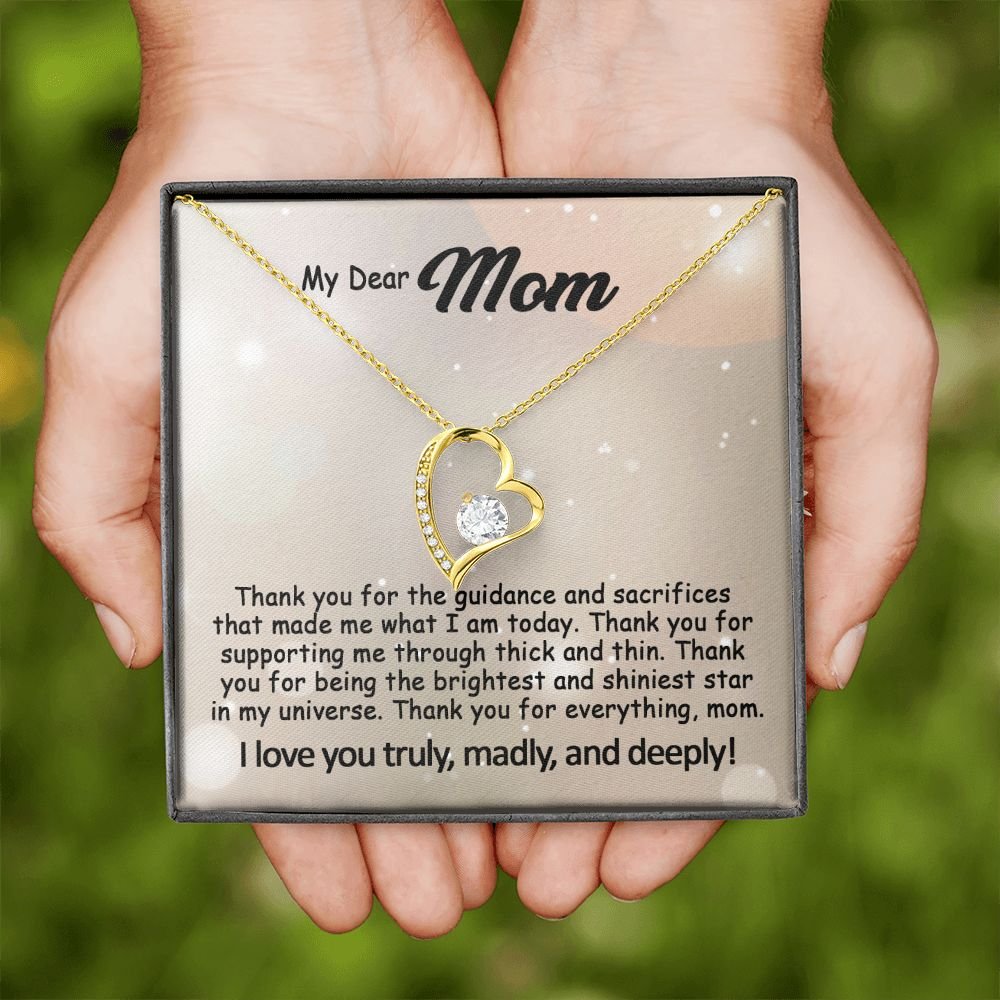 Mom Necklace: To My Mom Presents, Mother's Day Birthday Gift Ideas From Daughter & Son, Poem Message Card Forever Love Pendant Jewelry #e241b - Image 11