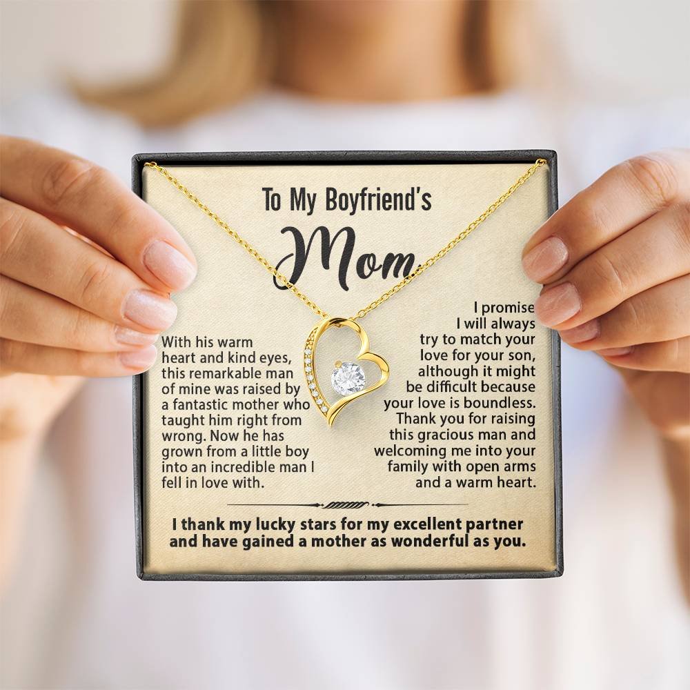 To My Boyfriend's Mom Necklace, Gift for Boyfriend's Mom, Mother's Day Birthday Ideas, Message Card Jewelry Present For BF's Mother #e259 - Image 20