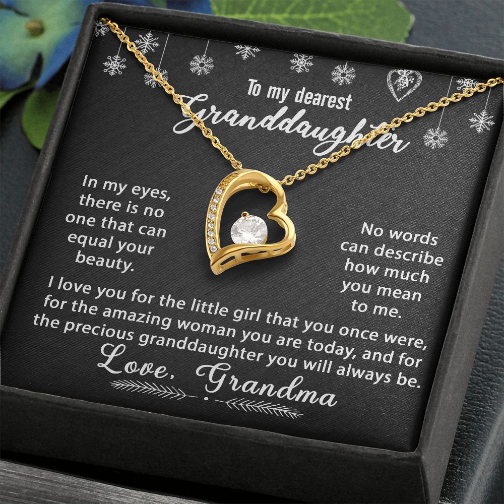 To My Granddaughter Necklace Gift - In my eyes - Forever Love #e169 - Image 6