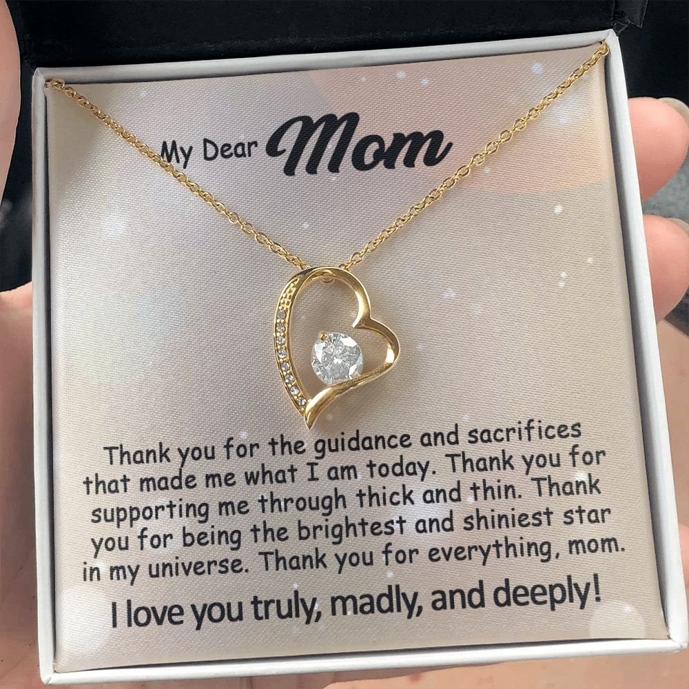 Mom Necklace: To My Mom Presents, Mother's Day Birthday Gift Ideas From Daughter & Son, Poem Message Card Forever Love Pendant Jewelry #e241b - Image 10