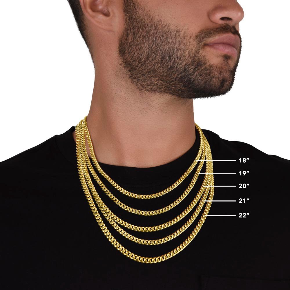 Cuban Link Chain Necklace - Message Card Jewelry - Jewelry Inns