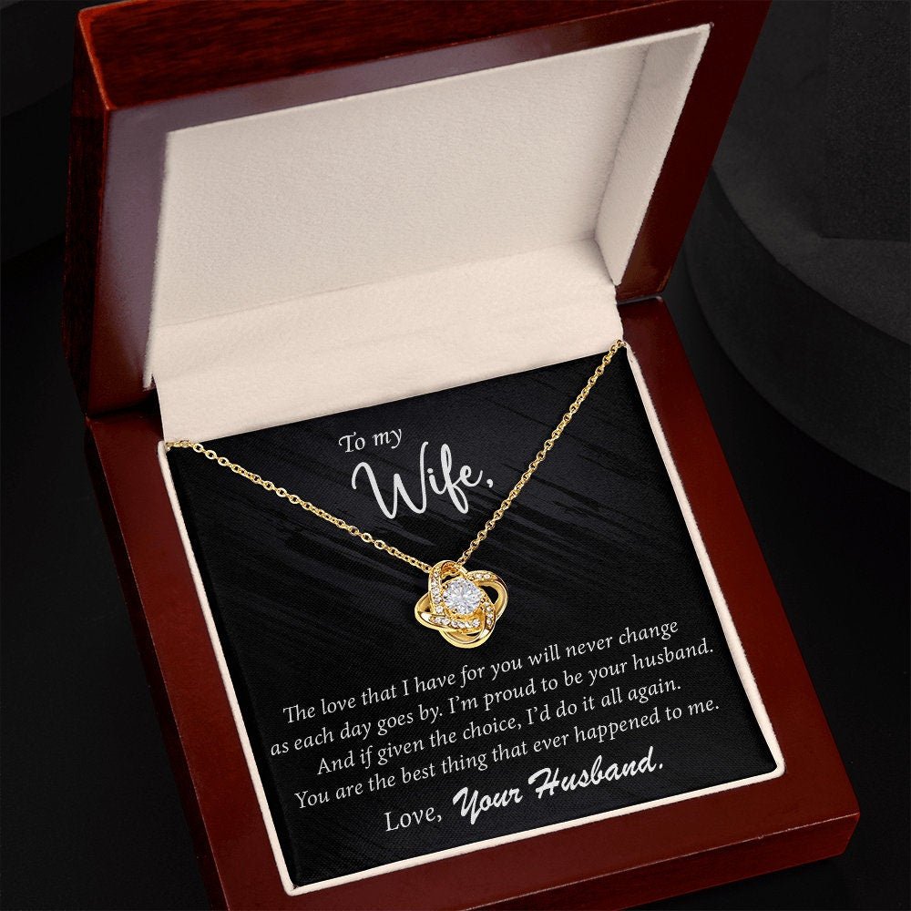 To My Wife Anniversary Birthday Necklace - The love that I have - Love Knot #e06 - Image 9