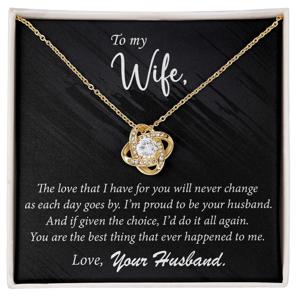 To My Wife Anniversary Birthday Necklace - The love that I have - Love Knot #e06 - Image 4