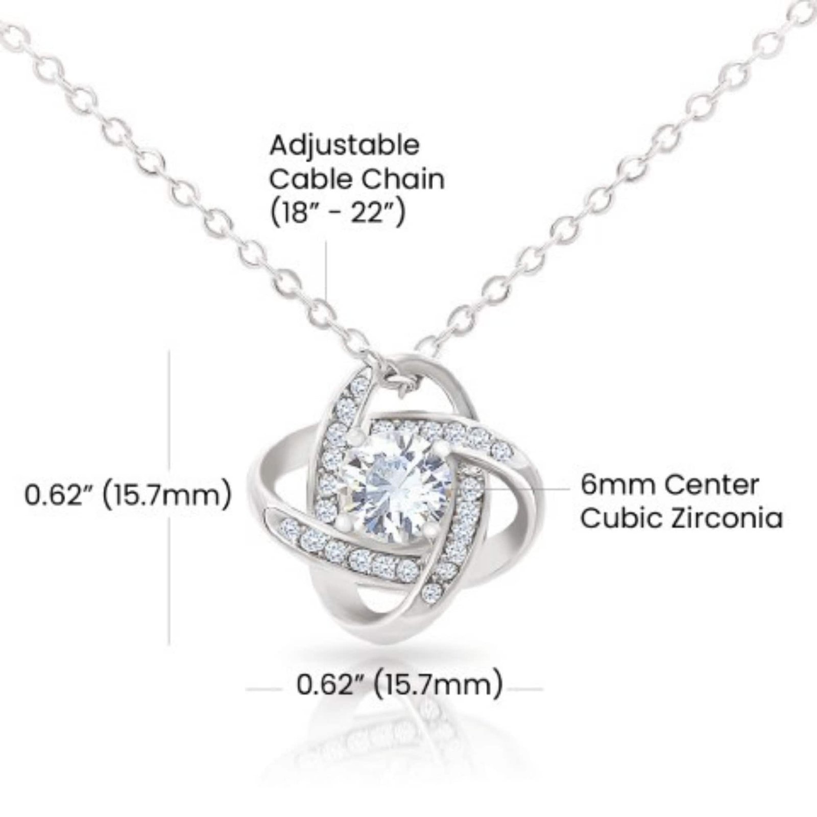 To My Wife Anniversary Birthday Necklace - The love that I have - Love Knot #e06 - Image 10