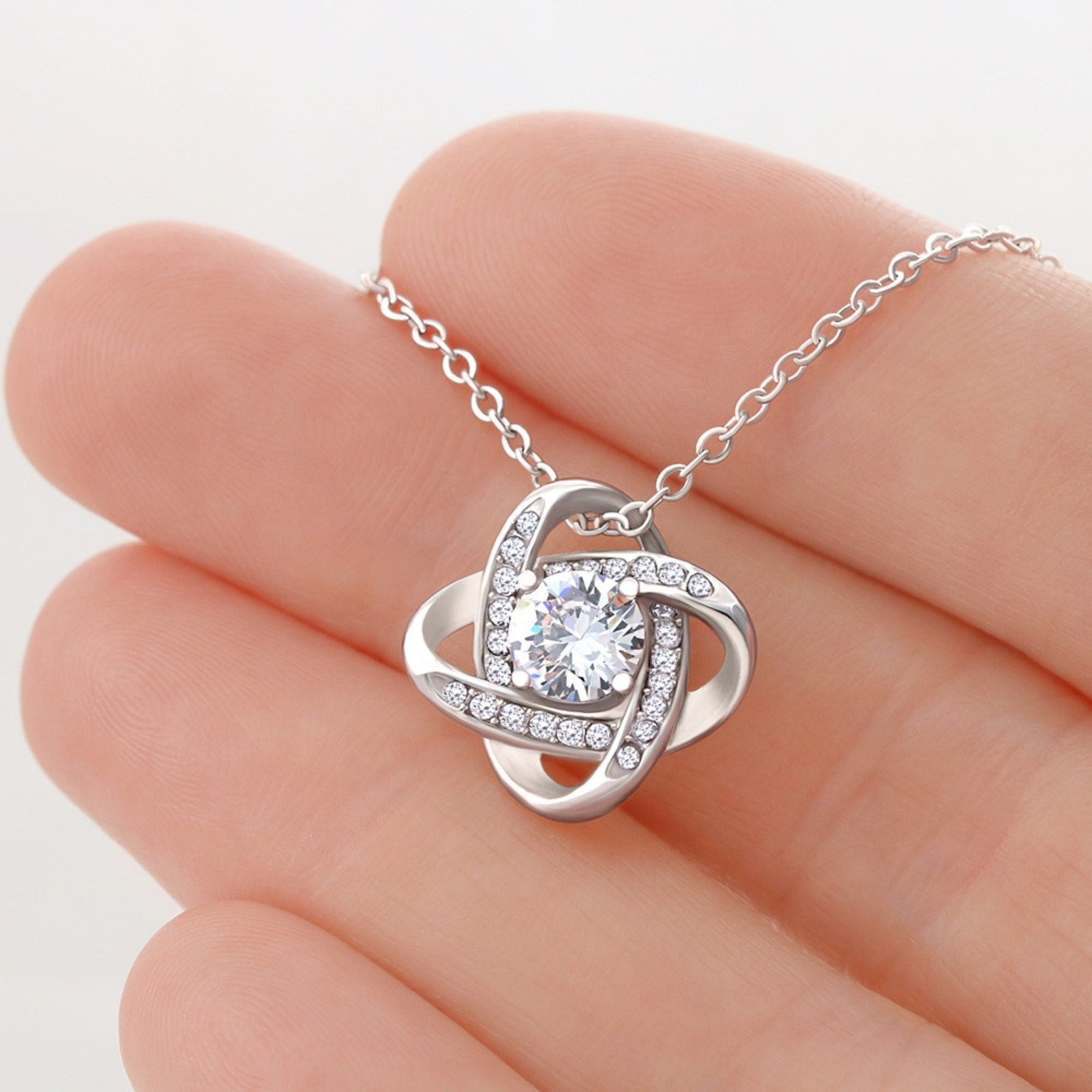 To My Daughter Pregnancy Necklace Gift For Her, 14K White Gold And 18K Yellow Gold Gift For Daughter, Jewelry Custom Gift Card From Dad - Image 2