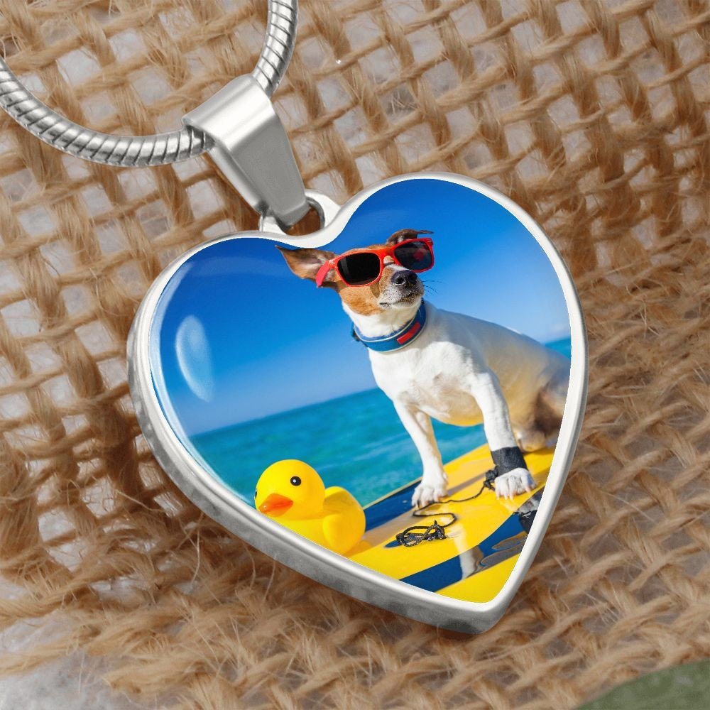 Personalized Dog Mom Engraving Necklace - Luxury Heart Necklace #e51 - Image 2