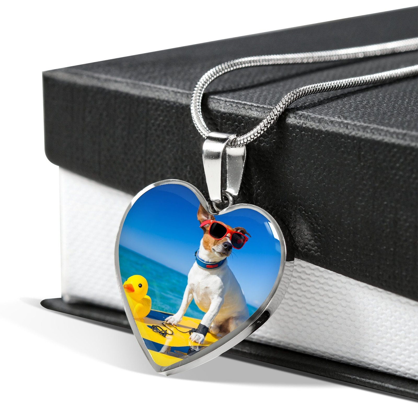 Personalized Dog Mom Engraving Necklace - Luxury Heart Necklace #e51 - Image 5