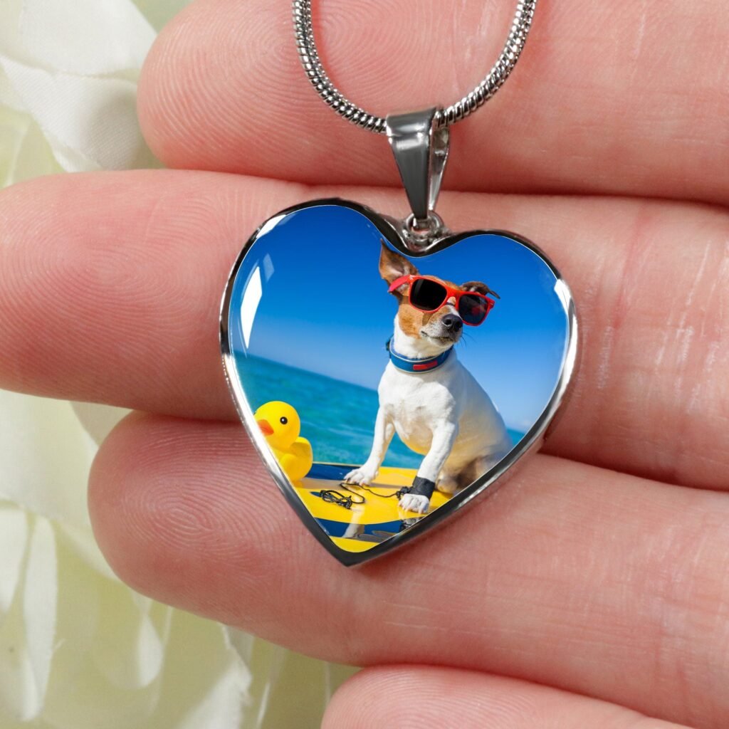 Personalized Dog Mom Engraving Necklace - Luxury Heart Necklace #e51