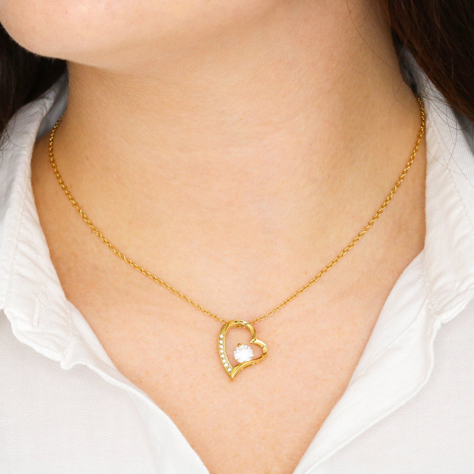 To My Daughter Wedding Birthday Pregnancy Graduation Necklace Gift For Her, 14K White Gold 18K Yellow Gold Gift For Daughter, Jewelry Gift - Image 5