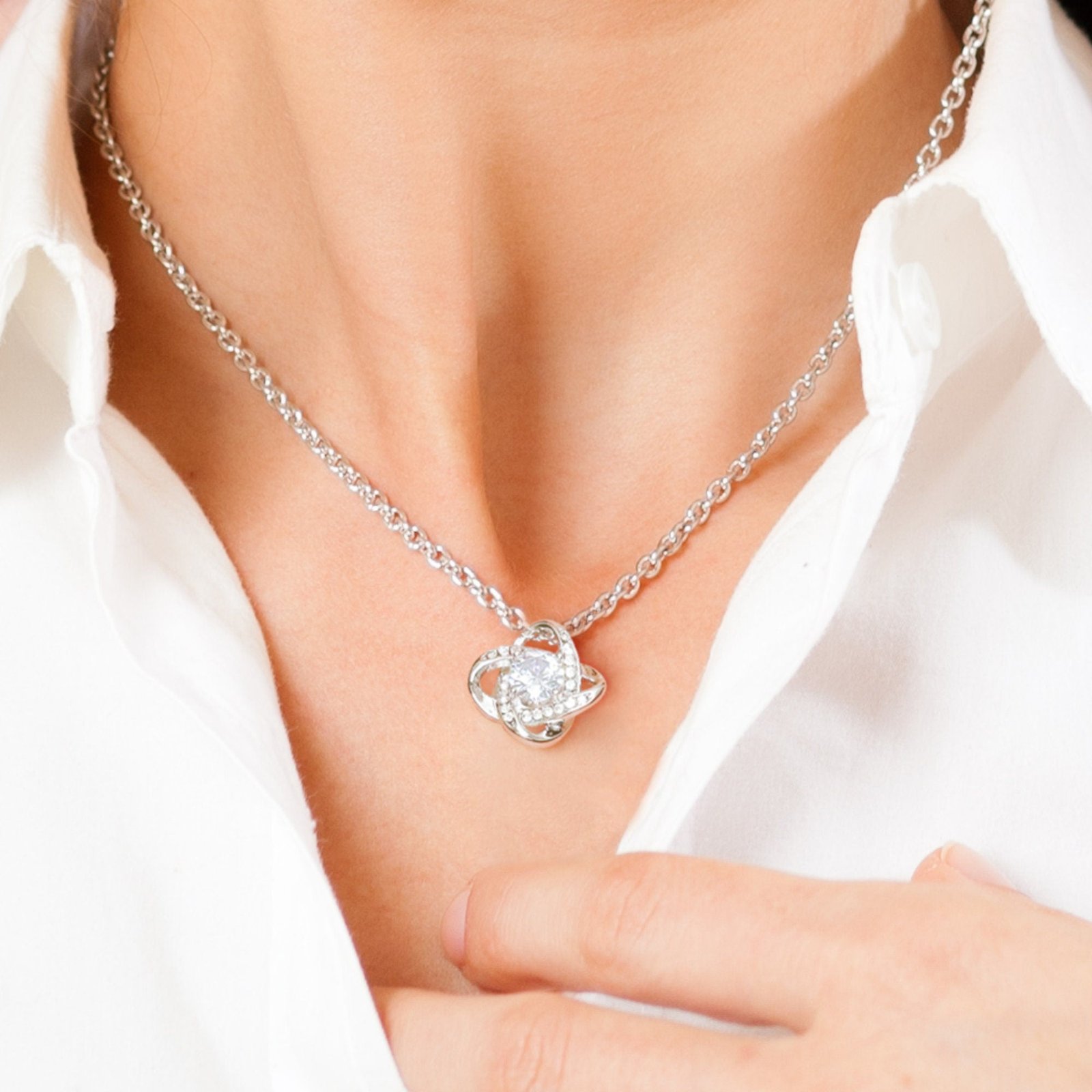 To My Daughter Pregnancy Necklace Gift For Her, 14K White Gold And 18K Yellow Gold Gift For Daughter, Jewelry Custom Gift Card From Dad - Image 4
