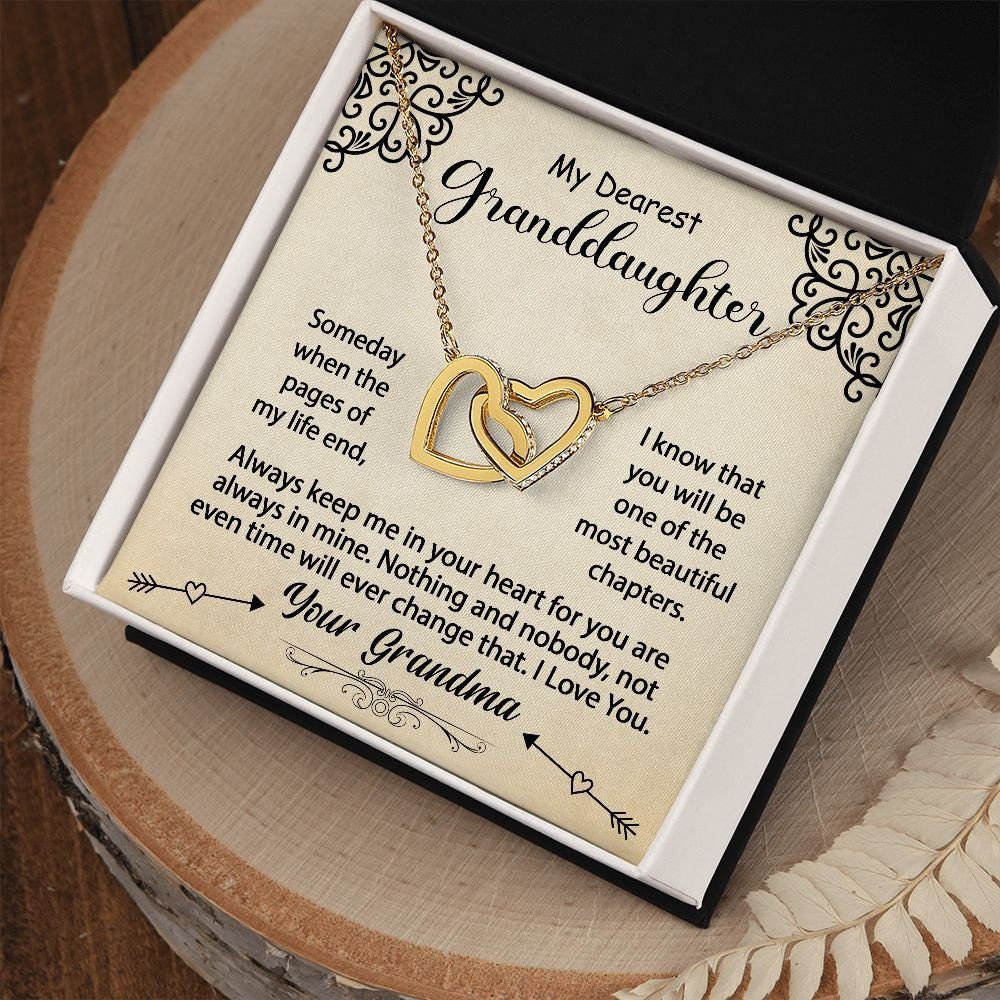 To My Granddaughter Gift Necklace From Grandmother, Graduation Birthday Gift To Granddaughter From Grandma, Inspirational Message Card Necklace #e62 - Image 9
